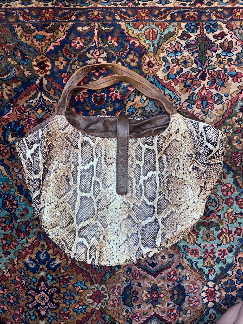 Langellotti hobo snakeskin leather purse